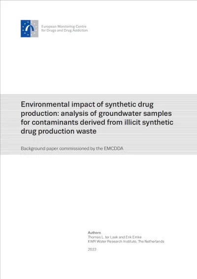 Cover of the background paper on environmental impact of synthetic drug production