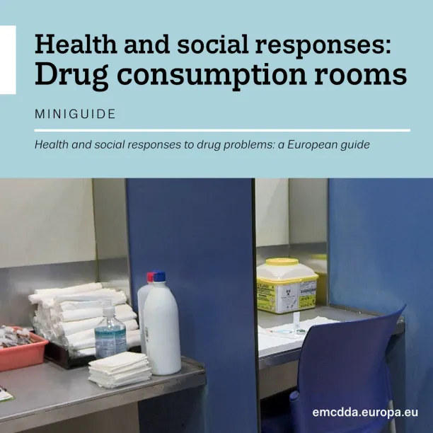 Cover of the miniguide on drug consumption rooms to be published