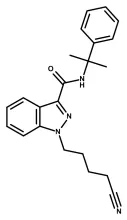 Molecular structure of CUMYL-4CN-BINACA