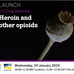 Launch of the EU Drug Markets: Heroin and other opioids. EMCDDA webinar 24 January 2024, 10.00–11.30 Lisbon time (WET) 11.00–12.30 (CET)