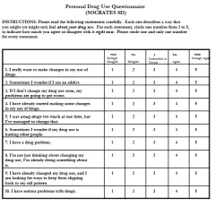 Personal Drug Use Questionnaire