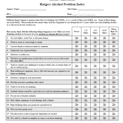 Rutgers Alcohol Problem Index - RAPI
