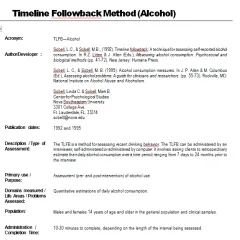 Timeline Followback Method (TLFB)