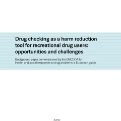 Background Paper Drug checking cover