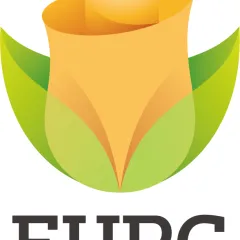 eupc logo yellow flower with green leaves