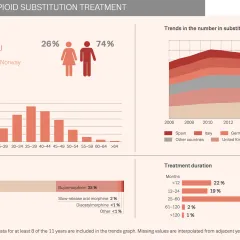 Chart showing clients in opioid substitution treatment