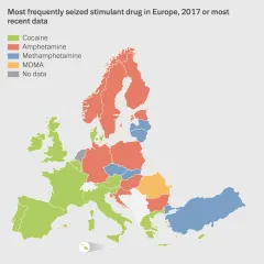 frequently seized stimulant drug in europe