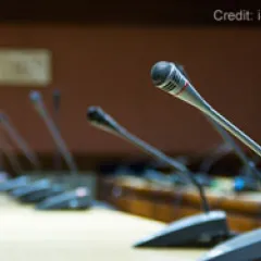 Microphones in conference room