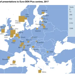 Map eurodmn plus centres 2017