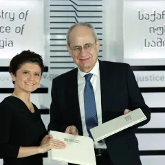 EMCDDA Director Wolfgang Götz and the Georgian Minister of Justice Tea Tsulukiani