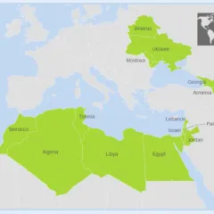 map highlighting EU4MD partner countries