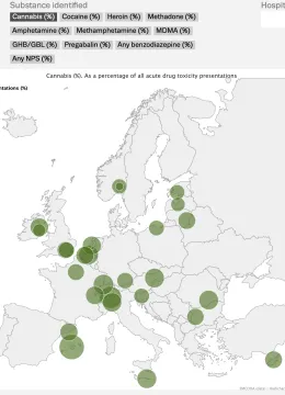 Screenshot of the Euro-DEN data explorer tool