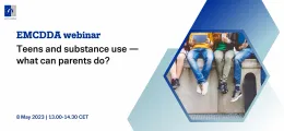 Screenshot of the webinar recording on teens and substance use