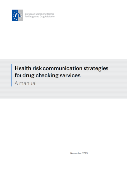 Cover of the drug checking health risk communication