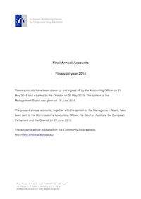 Thumbnail of the EMCDDA 2014 annual accounts cover
