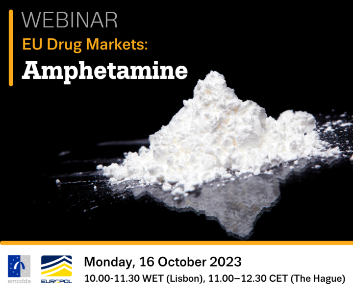 Visual promoting the webinar on amphetamine