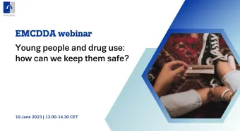 Thumbnail of the recording of the EMCDDA webinar on young people and drug use