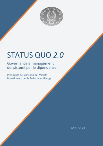 Thumbnail of the document Department of Anti-drug Policies, Italy (2021) Status Quo 2.0 project - management of drug treatment system.pdf